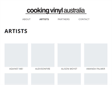 Tablet Screenshot of cookingvinylaustralia.com